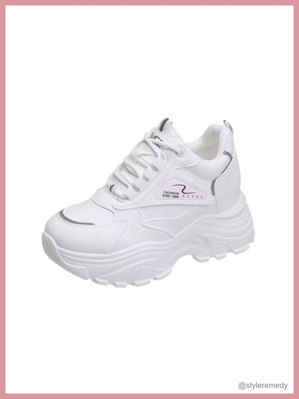 Y2K Chunky Platform Sneakers Women Casual Comfortable Lace Up Walking Shoes